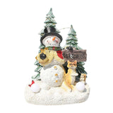 Maxbell Lighted Christmas Miniature Figurines Toys DIY Accessories Doll House Decor Snowman