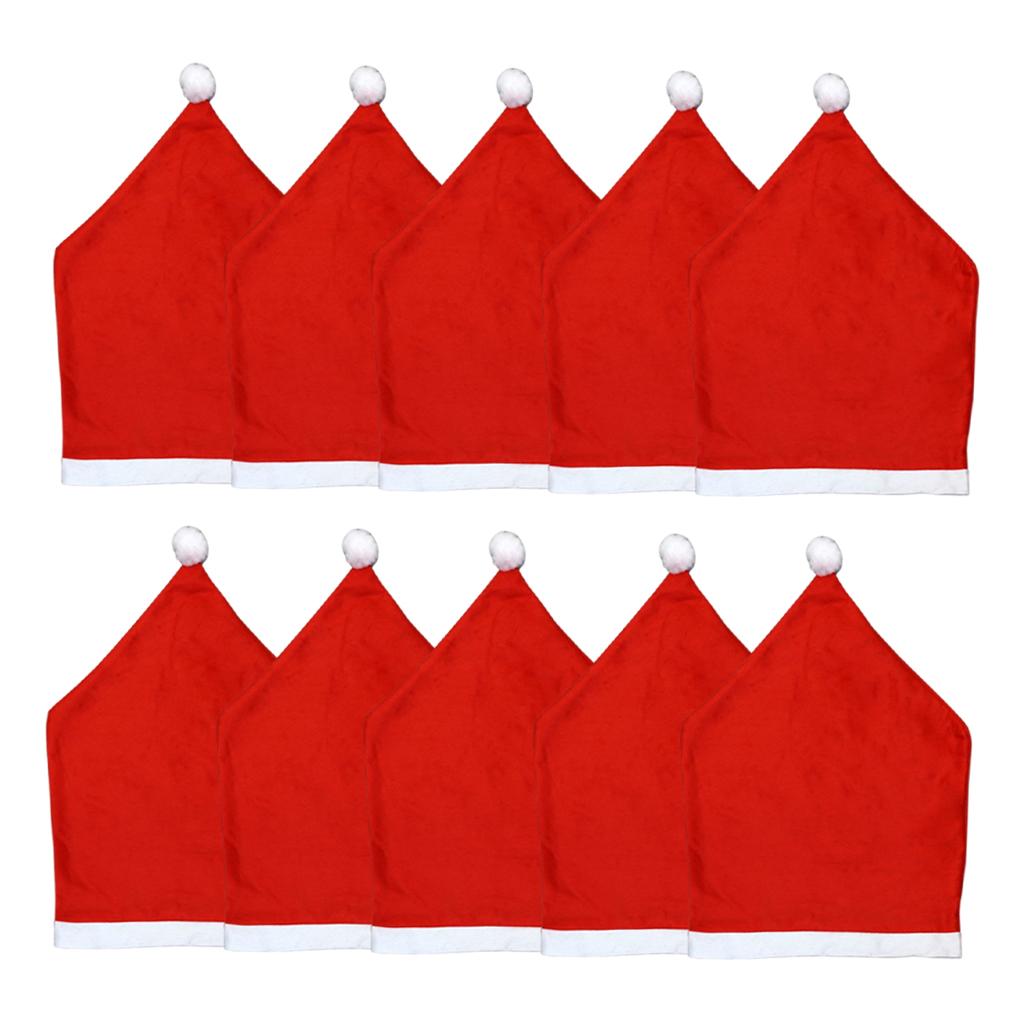Maxbell Christmas Chair Back Cover Red Gifts Novelty for Xmas Party Dinner Pack of 10