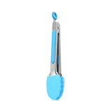 Maxbell Kitchen Tongs with Silicone Tips Food BBQ Cooking Utensil 7 inch Blue
