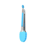 Maxbell Kitchen Tongs with Silicone Tips Food BBQ Cooking Utensil 7 inch Blue
