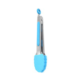 Maxbell Kitchen Tongs with Silicone Tips Food BBQ Cooking Utensil 7 inch Blue