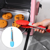 Maxbell Kitchen Tongs with Silicone Tips Food BBQ Cooking Utensil 7 inch Blue