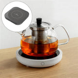 Maxbell Electric Mug Warmer Auto Shut Off for Home Desk Use UK-Plug Black Square