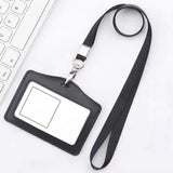 Maxbell ID Badge Holder Card Protector Name ID Badge Holder Horizontal Black
