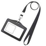 Maxbell ID Badge Holder Card Protector Name ID Badge Holder Horizontal Black