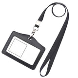 Maxbell ID Badge Holder Card Protector Name ID Badge Holder Horizontal Black