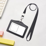 Maxbell ID Badge Holder Card Protector Name ID Badge Holder Horizontal Black