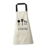 Maxbell Fashion Cooking Apron Oil-Proof Waterproof for Unisex Adults Dad Mom Gifts white