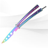 Maxbell Butterfly Knife Trainer 3CR13 Steel Practice Swords Unsharpened Colorful