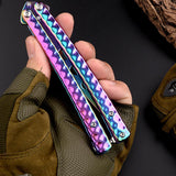 Maxbell Butterfly Knife Trainer 3CR13 Steel Practice Swords Unsharpened Colorful