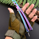 Maxbell Butterfly Knife Trainer 3CR13 Steel Practice Swords Unsharpened Colorful