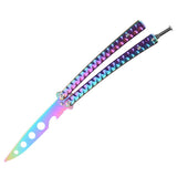 Maxbell Butterfly Knife Trainer 3CR13 Steel Practice Swords Unsharpened Colorful
