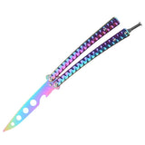 Maxbell Butterfly Knife Trainer 3CR13 Steel Practice Swords Unsharpened Colorful