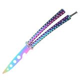 Maxbell Butterfly Knife Trainer 3CR13 Steel Practice Swords Unsharpened Colorful