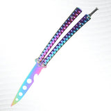 Maxbell Butterfly Knife Trainer 3CR13 Steel Practice Swords Unsharpened Colorful