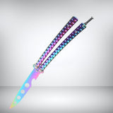 Maxbell Butterfly Knife Trainer 3CR13 Steel Practice Swords Unsharpened Colorful