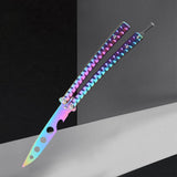 Maxbell Butterfly Knife Trainer 3CR13 Steel Practice Swords Unsharpened Colorful