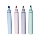 Maxbell 4Pcs Highlighters Study Supplies Marker for Art Painting Mark Key Points Morandi Color