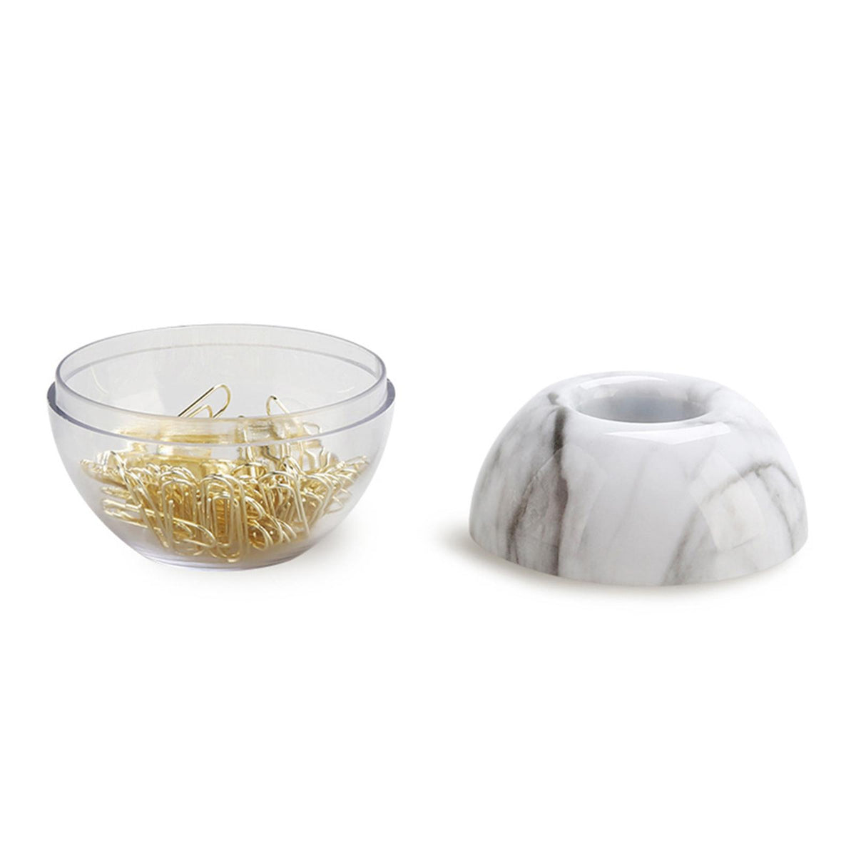 Maxbell 100Pcs Elegant Paper Clips with Magnetic Lid Office Supplies for Home School Marble