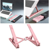 Maxbell Aluminum Alloy Laptop Stand Riser Lightweight Anti-Slip for Notebook Tablet Pink