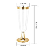 Maxbell 6 Pcs Transparent Disposable Champagne Glass 150ml Premium for Wine Events