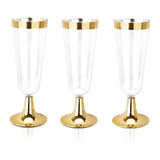 Maxbell 6 Pcs Transparent Disposable Champagne Glass 150ml Premium for Wine Events
