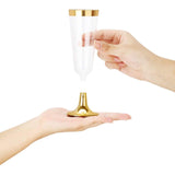Maxbell 6 Pcs Transparent Disposable Champagne Glass 150ml Premium for Wine Events