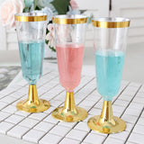 Maxbell 6 Pcs Transparent Disposable Champagne Glass 150ml Premium for Wine Events