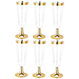Maxbell 6 Pcs Transparent Disposable Champagne Glass 150ml Premium for Wine Events