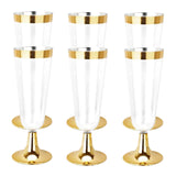 Maxbell 6 Pcs Transparent Disposable Champagne Glass 150ml Premium for Wine Events