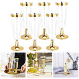Maxbell 6 Pcs Transparent Disposable Champagne Glass 150ml Premium for Wine Events