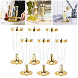 Maxbell 6 Pcs Transparent Disposable Champagne Glass 150ml Premium for Wine Events