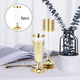 Maxbell 6 Pcs Transparent Disposable Champagne Glass 150ml Premium for Wine Events