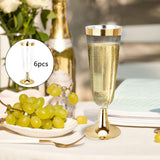 Maxbell 6 Pcs Transparent Disposable Champagne Glass 150ml Premium for Wine Events