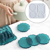 Maxbell Epoxy Resin Coaster Casting Mold DIY Crafts 8.6x7.6x0.4inch Durable Material