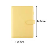 Maxbell PU Leather Notebook Binder Budget Binder with Label Stickers for Cash Bills Yellow