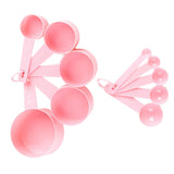 Maxbell 10x Measuring Spoons & Cups Coffee Scoops Teaspoon with Scale Pink