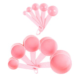 Maxbell 10x Measuring Spoons & Cups Coffee Scoops Teaspoon with Scale Pink