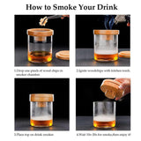 Maxbell Cocktail Smoker Kit Creative Wooden Cold for Mixology Cheese Home Kitchen