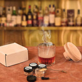 Maxbell Cocktail Smoker Kit Creative Wooden Cold for Mixology Cheese Home Kitchen