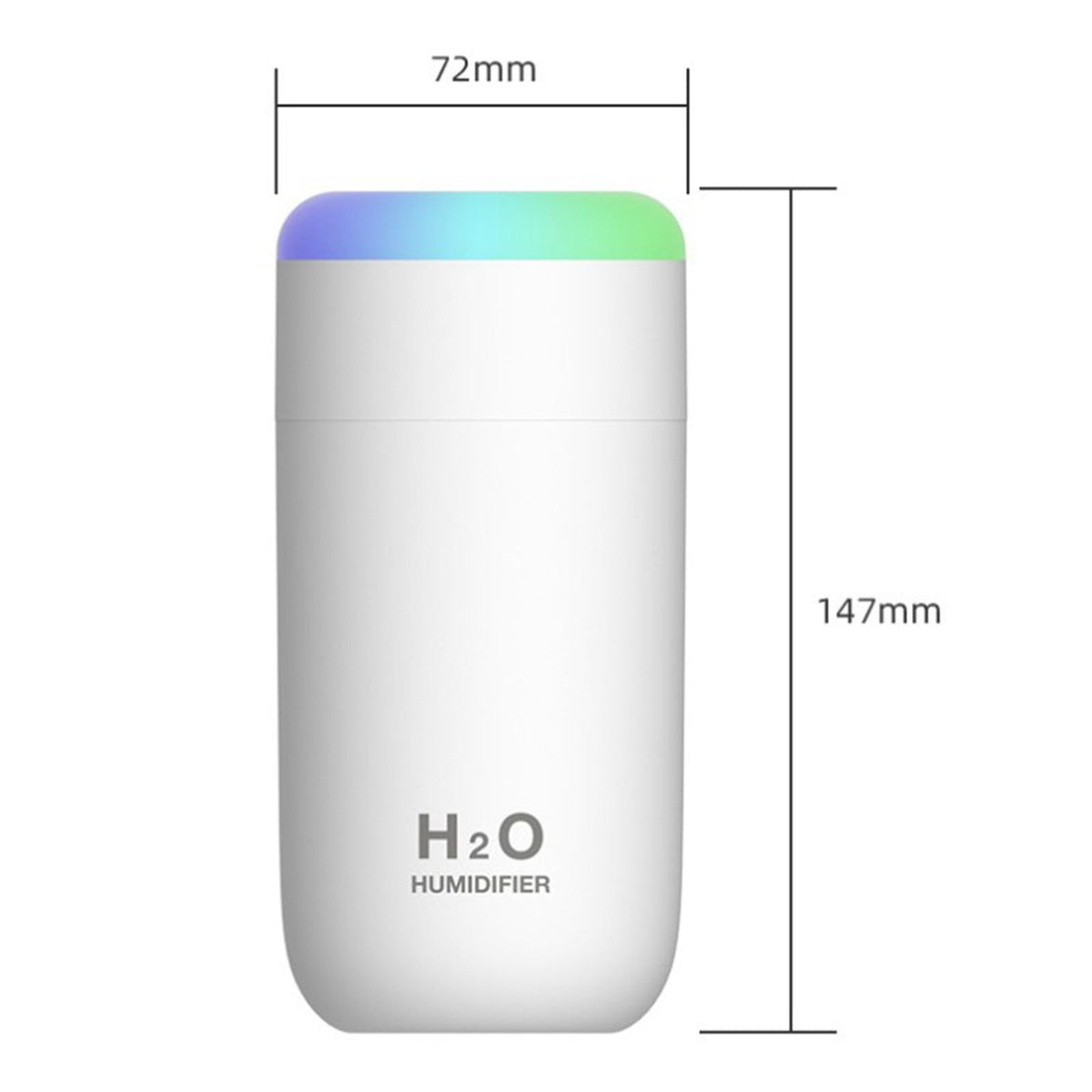 Maxbell 350ml Mini Humidifier 2 Mist Modes with LED Night Lamp for Travel Home White