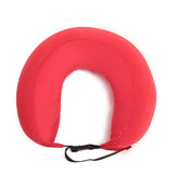 Maxbell Travel Neck Pillow Sleeping Neck Support Neck Cushion for Planes Red