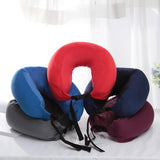 Maxbell Travel Neck Pillow Sleeping Neck Support Neck Cushion for Planes Red