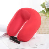Maxbell Travel Neck Pillow Sleeping Neck Support Neck Cushion for Planes Red