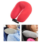 Maxbell Travel Neck Pillow Sleeping Neck Support Neck Cushion for Planes Red
