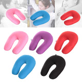 Maxbell U Shaped Travel Neck Pillow Comfortable Foam Pillow for Flights  Pink