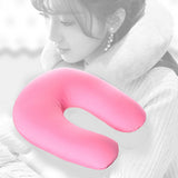 Maxbell U Shaped Travel Neck Pillow Comfortable Foam Pillow for Flights  Pink