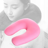 Maxbell U Shaped Travel Neck Pillow Comfortable Foam Pillow for Flights  Pink