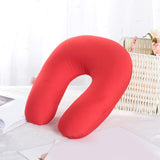 Maxbell U Shaped Travel Neck Pillow Comfortable Foam Pillow for Flights  Red
