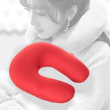 Maxbell U Shaped Travel Neck Pillow Comfortable Foam Pillow for Flights  Red